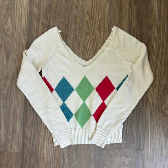 American Eagle Wool Sweater Off The Shoulder Vintage 2000s - Picture 3 of 5